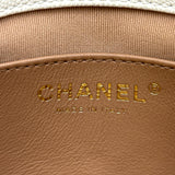シャネル CHANEL マトラッセミニフラップチェーンショルダー ホワイト ゴールド金具 キャビア レディース ショルダーバッグ