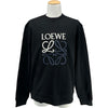 ロエベ LOEWE アナグラム刺繍スウェットシャツ H526Y24J07 ブラック コットン メンズ スウェット