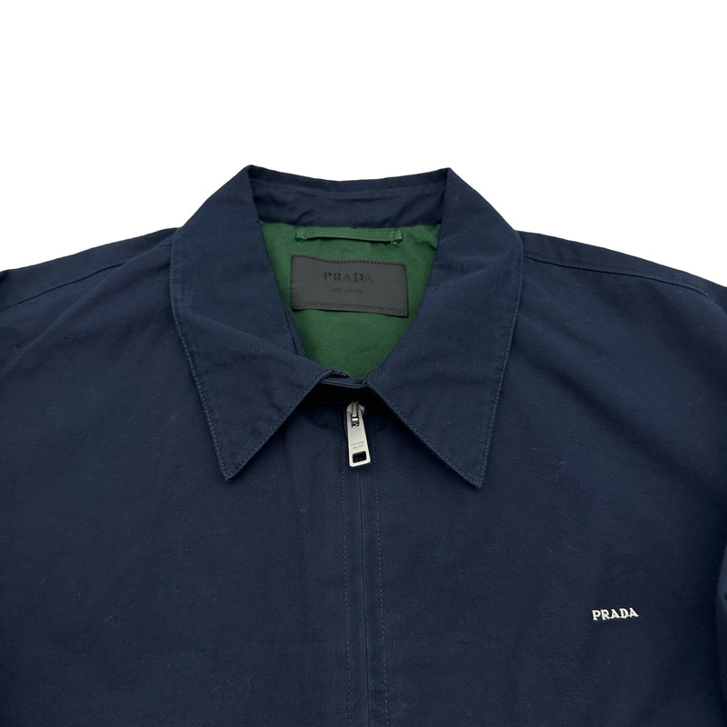プラダ PRADA ロゴ刺繍コットンジャケット SGC885 ネイビー コットン メンズ その他アウター プラダ PRADA ロゴ刺繍コットンジャケット SGC885 ネイビー コットン