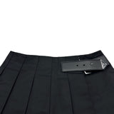 プラダ PRADA Re‐Nylon トライアングルロゴ ミニスカート 21H922 ブラック ナイロン レディース ミニスカート