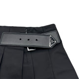 プラダ PRADA Re‐Nylon トライアングルロゴ ミニスカート 21H922 ブラック ナイロン レディース ミニスカート