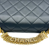 シャネル CHANEL マトラッセロゴチェーンショルダー ASM3241 ブラック ゴールド金具 ラム レディース ショルダーバッグ