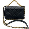 シャネル CHANEL マトラッセロゴチェーンショルダー ASM3241 ブラック ゴールド金具 ラム レディース ショルダーバッグ