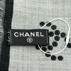シャネル CHANEL ロゴリバーシブルストール ブラック/ホワイト ウール/シルク レディース ストール