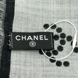 シャネル CHANEL ロゴリバーシブルストール ブラック/ホワイト ウール/シルク レディース ストール