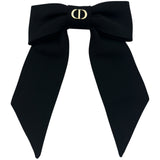 クリスチャン・ディオール Christian Dior Diorツイストリボンバレッタ ブラック メタル/レーヨン アクセサリー