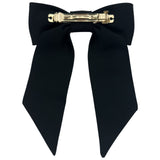 クリスチャン・ディオール Christian Dior Diorツイストリボンバレッタ ブラック メタル/レーヨン アクセサリー