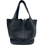 エルメス HERMES ピコタンロックMM D刻 ブラック シルバー金具 トリヨン レディース ハンドバッグ