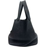 エルメス HERMES ピコタンロックMM D刻 ブラック シルバー金具 トリヨン レディース ハンドバッグ