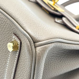 エルメス HERMES バーキン25 Z刻 エトゥープ ゴールド金具 トゴ レディース ハンドバッグ