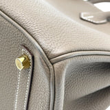 エルメス HERMES バーキン25 Z刻 エトゥープ ゴールド金具 トゴ レディース ハンドバッグ