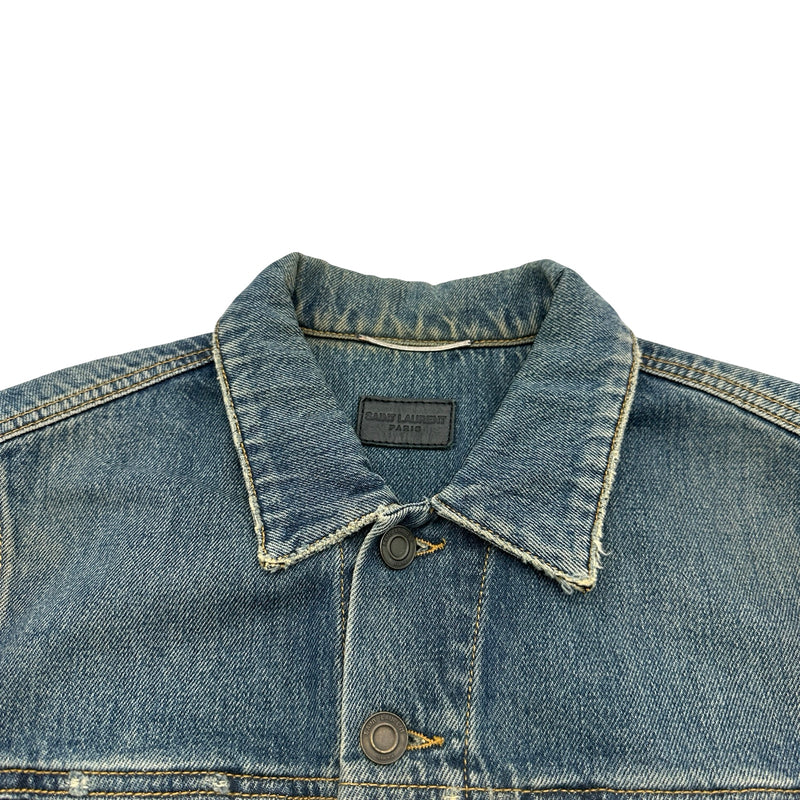 サンローラン SAINT LAURENT デニムジャケット 377890 ブルー コットン