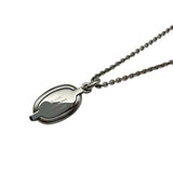 エルメス HERMES ミニマイヨン PM ネックレス ブルー シルバー金具 メタル アクセサリー