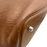 エルメス HERMES ピコタンロックMM U刻印 ゴールド シルバー金具 トリヨン レディース ハンドバッグ