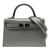 エルメス HERMES ミニケリー2 K刻 アルジャン シルバー金具 シェーブルシャムキラ レディース ショルダーバッグ