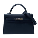 エルメス HERMES ミニケリー2 G刻 ブラック シルバー金具 エプソン レディース ショルダーバッグ