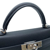 エルメス HERMES ミニケリー2 G刻 ブラック シルバー金具 エプソン レディース ショルダーバッグ