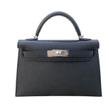 エルメス HERMES ミニケリー２ K刻印　(2025年製) ブラック/シルバー金具 エプソン レディース ショルダーバッグ
