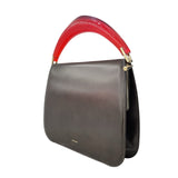 サルヴァトーレ・フェラガモ Salvatore Ferragamo ロゴトップハンドルバッグ 215917 カーキ/レッド カーフ/レキンガラス レディース ハンドバッグ
