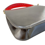 サルヴァトーレ・フェラガモ Salvatore Ferragamo ロゴトップハンドルバッグ 215917 カーキ/レッド カーフ/レキンガラス レディース ハンドバッグ