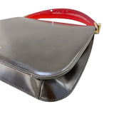 サルヴァトーレ・フェラガモ Salvatore Ferragamo ロゴトップハンドルバッグ 215917 カーキ/レッド カーフ/レキンガラス レディース ハンドバッグ