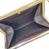 サルヴァトーレ・フェラガモ Salvatore Ferragamo ロゴトップハンドルバッグ 215917 カーキ/レッド カーフ/レキンガラス レディース ハンドバッグ