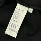 ロエベ LOEWE ロゴ刺繡半袖Tシャツ H526Y22XDE ブラック コットン メンズ 半袖Ｔシャツ
