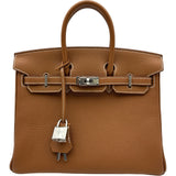 エルメス HERMES バーキン25 K刻印 ゴールド シルバー金具 トゴ レディース ハンドバッグ
