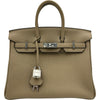 エルメス HERMES バーキン25 W刻印 ベージュマルファ シルバー金具 トゴ レディース ハンドバッグ