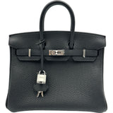エルメス HERMES バーキン25 G刻印 ブラック シルバー金具 トゴ レディース ハンドバッグ