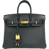 エルメス HERMES バーキン25 G刻印（2026年製） ブラック ゴールド金具 トゴ レディース ハンドバッグ