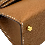 エルメス HERMES ミニケリー2 K刻印 ゴールド ゴールド金具 エプソン レディース ハンドバッグ