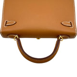エルメス HERMES ミニケリー2 K刻印 ゴールド ゴールド金具 エプソン レディース ハンドバッグ