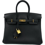 エルメス HERMES バーキン25 G刻印 ブラック ゴールド金具 トゴ レディース ハンドバッグ