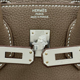 エルメス HERMES バーキン25 G刻印 エトゥープ シルバー金具 トゴ レディース ハンドバッグ