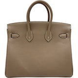 エルメス HERMES バーキン25 G刻印 エトゥープ シルバー金具 トゴ レディース ハンドバッグ