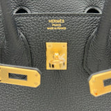 エルメス HERMES バーキン25 G刻印 ブラック ゴールド金具 トゴ レディース ハンドバッグ