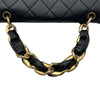 シャネル CHANEL マトラッセ2WAYフラップチェーンショルダー 30番台 ブラック ゴールド金具 カーフスキン レディース ショルダーバッグ