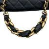 シャネル CHANEL マトラッセ2WAYフラップチェーンショルダー 30番台 ブラック ゴールド金具 カーフスキン レディース ショルダーバッグ