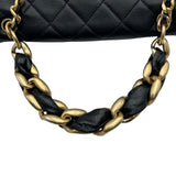 シャネル CHANEL マトラッセ2WAYフラップチェーンショルダー 30番台 ブラック ゴールド金具 カーフスキン レディース ショルダーバッグ