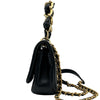 シャネル CHANEL マトラッセ2WAYフラップチェーンショルダー 30番台 ブラック ゴールド金具 カーフスキン レディース ショルダーバッグ