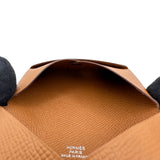 エルメス HERMES カルヴィ B刻印 ゴールド シルバー金具 エプソン ユニセックス カードケース
