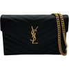 サンローラン SAINT LAURENT カサンドラチェーンウォレット 742920 ブラック ゴールド金具 グレインレザー レディース ショルダーバッグ