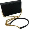 サンローラン SAINT LAURENT カサンドラチェーンウォレット 742920 ブラック ゴールド金具 グレインレザー レディース ショルダーバッグ