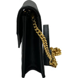 サンローラン SAINT LAURENT カサンドラチェーンウォレット 742920 ブラック ゴールド金具 グレインレザー レディース ショルダーバッグ