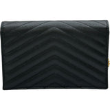 サンローラン SAINT LAURENT カサンドラチェーンウォレット 742920 ブラック ゴールド金具 グレインレザー レディース ショルダーバッグ