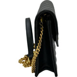 サンローラン SAINT LAURENT カサンドラチェーンウォレット 742920 ブラック ゴールド金具 グレインレザー レディース ショルダーバッグ
