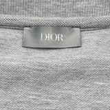 クリスチャン・ディオール Christian Dior CDロゴ刺繍半袖ポロシャツ 593J812A3025 グレー コットン メンズ ポロシャツ