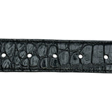 プラダ PRADA クロコダイルレザーベルト 36 2CC601 ブラック シルバー金具 クロコ レディース ベルト