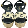 ルイ・ヴィトン LOUIS VUITTON スターボードライン エスパドリーユサンダル SC0243 ブラック レザー レディース サンダル